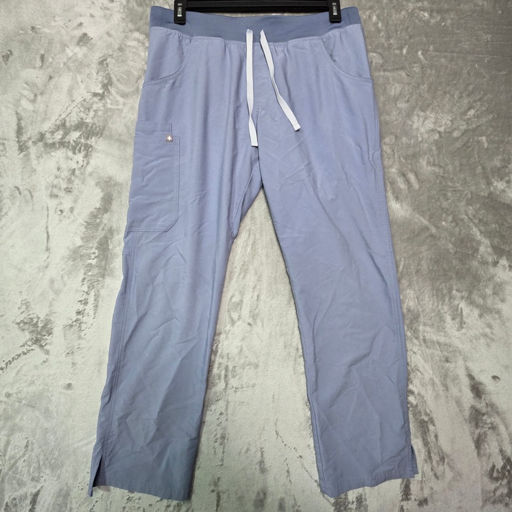 Figs Technical Collection Blue Cargo Scrub Pants Womens Large T21004